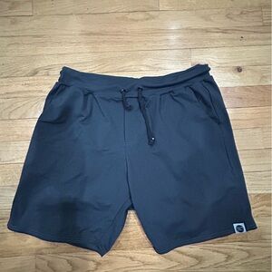 Black Athletic Shorts with Elastic Waistband